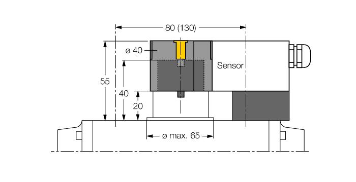 Ø 65 mm; flanş yüzeyinde delik paterni 30 x 80 mm (30 x 130 mm); bağlantı şaftı (şaft uzatması) yükseklik 30 mm / Ø maks.