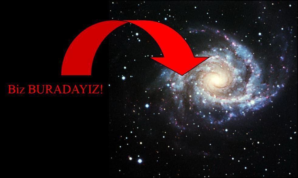 içerisindeki Samanyolu galaksisin bir kolu üzerindedir