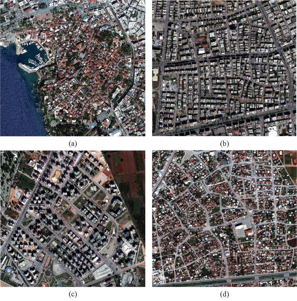 Dilek Koc-San / Cilt 2 Sayı 1 2013 73 Test alanları farklı yoğunlukta kentsel alanları ve farklı şekilde, boyutta ve farklı çatılı binaları içermektedir.