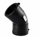 SDR11 Molded Electrofusion 45 ELBOW Water- 240 PSI at 73 F Sustainable Maximum Operating Pressure Gas - 150 PSI at 73 F Sustainable Maximum Operating Pressure Suitable for Water, Fluids & Slurry s