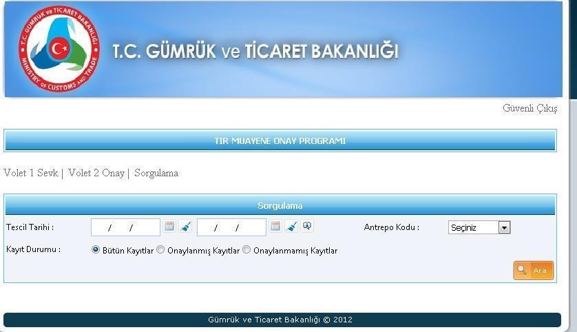 B- ÇIKIŞ İŞLEMLERİ 1) NCTS Uygulaması Kapsamında Çıkan Eşya: Antrepo rejimine tabi tutulmuş olan eşyanın antrepodan çıkışında yükümlüsünce NCTS uygulamasında transit beyannamesi tescil edilir.