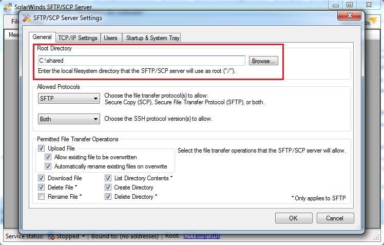 oluşturulmuş olarak- SFTP Sunucusunda ve Windows Gezgini klasöründe nasıl yapılandırıldığı gösterilmektedir.