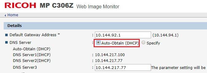 DNS ayarını Otomatik Al (DHCP) olarak yapın 2. Bu ayarı işaretleyebilmek için sonraki adımları izleyin: o WIM e (Web Görüntü Monitörü) girin.