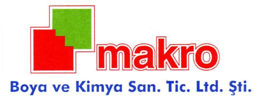 Üretici / Teslimat yapan: Makro Boya ve Kimya San.Tic.Ltd.Sti. Istanbul Anadolu Yakas Org.SanBölgesi 9.
