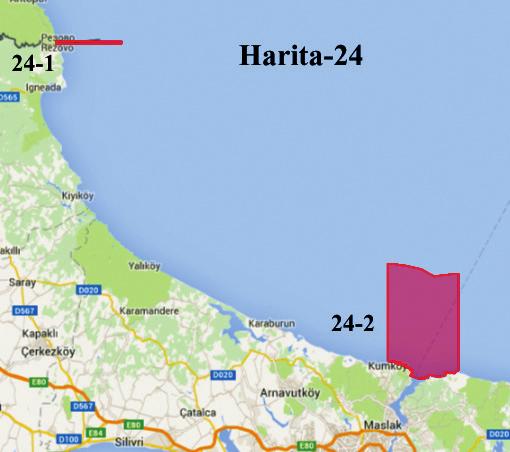 432 E) koordinat noktalarını birleştiren alanda (Harita-23-5), n) İstanbul ve Çanakkale Boğazlarında trafik ayırım şeridinde, su ürünleri avcılığı yasaktır.