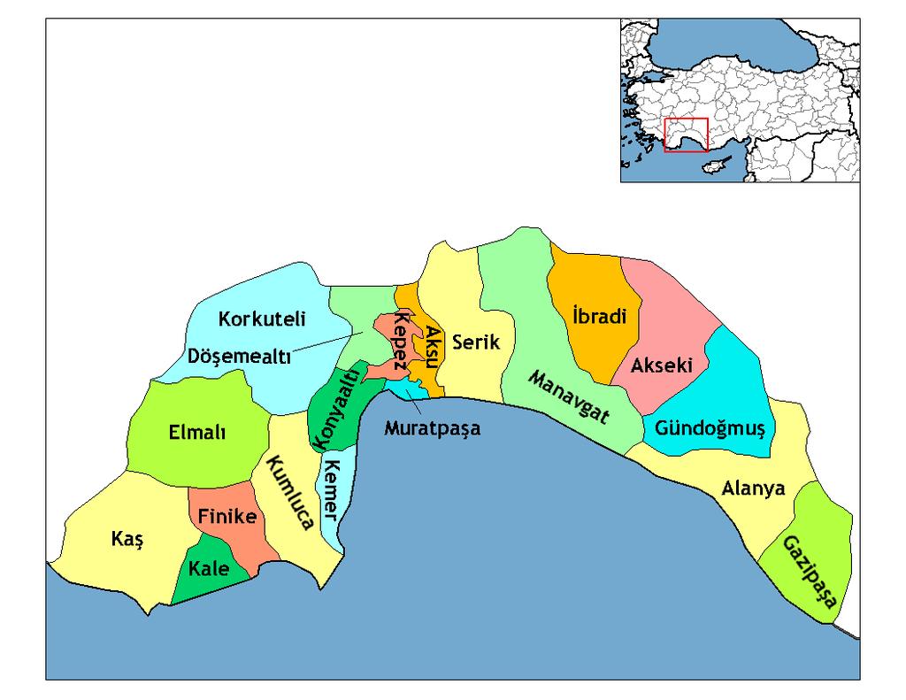 41 Görsel 2.1 Alanya nın Coğrafi Konumu Kaynak:(http://arsiv.alanyagazetesi.