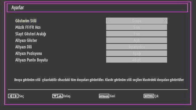 SARI: Görüntü stilini değiştirir. MAVİ: Ortam türünü değiştirir Kayıt Kütüphanesi ÖNEMLİ: Bir program kaydetmek için, TV nize, kapalı durumdayken, bir USB diski bağlamalısınız.