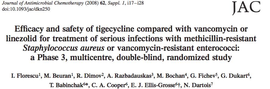 İnvazif MRSA enfeksiyonlarının tedavisi Randomize çift kör, çok merkezli faz 3 çalışma MRSA ya bağlı