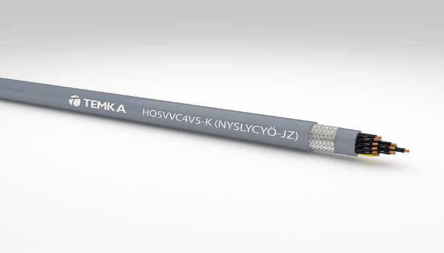 ESNEK KUMANDA KABLOLARI FLEXIBLE CONTROL CABLES H05VVC4V5-K (NYSLYCYÖ) With the effects of its flexible cable structure, these cables are used for assembly-production lines, electrical systems,