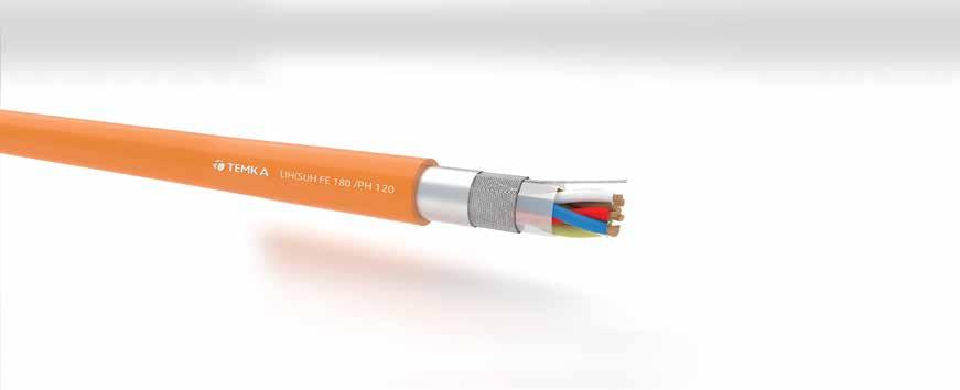 YANGIN DAYANIKLI KONTROL KABLOLARI FIRE RESISTANT CONTROL CABLES LIH(St)CH FE 180 / PH 120 Halogen free flame retardant (HFFR) cables has a cable structure which doesn t allow to emit toxic corrosive