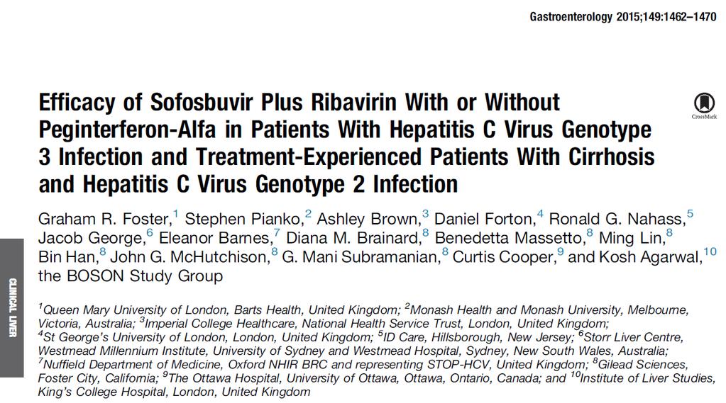 Direkt Etkili Antiviraller 80 merkez, 544 GT-3, 25 GT-2, HCV hastası Yarısı