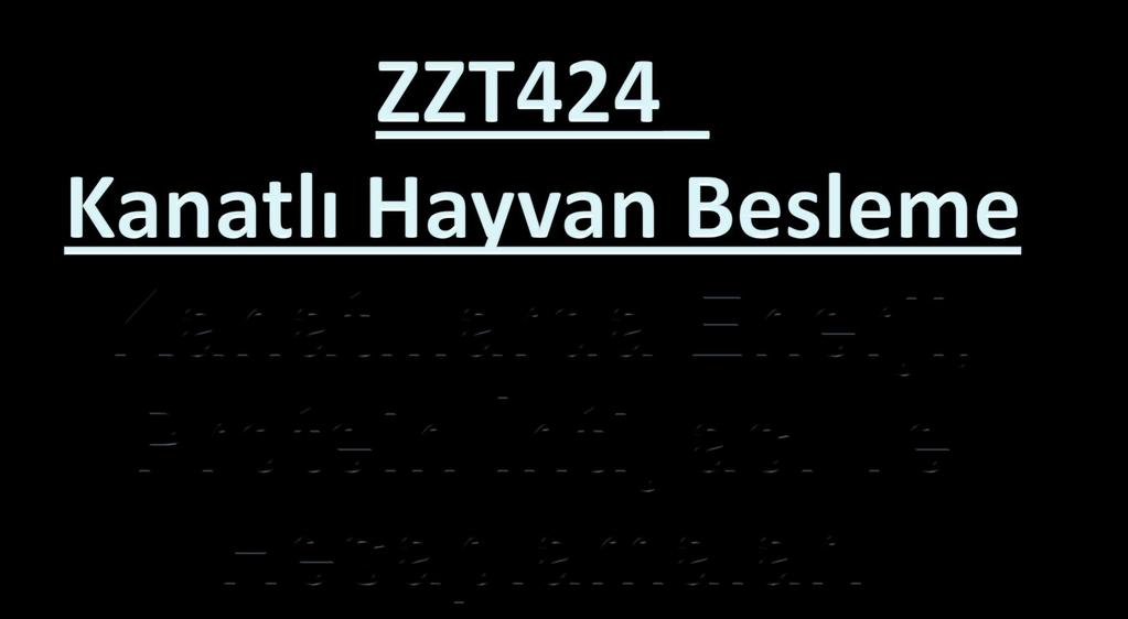 2017-2018 ZZT424-Kanatlı Hayvan