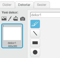 Orta bölümden Dekorlar bölümüne tıklayalım
