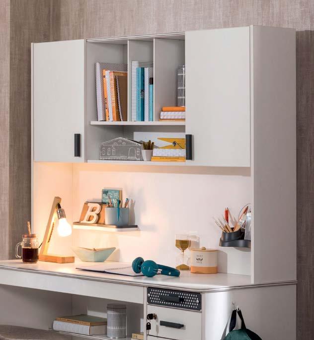 for a large study desk with a bookcase is