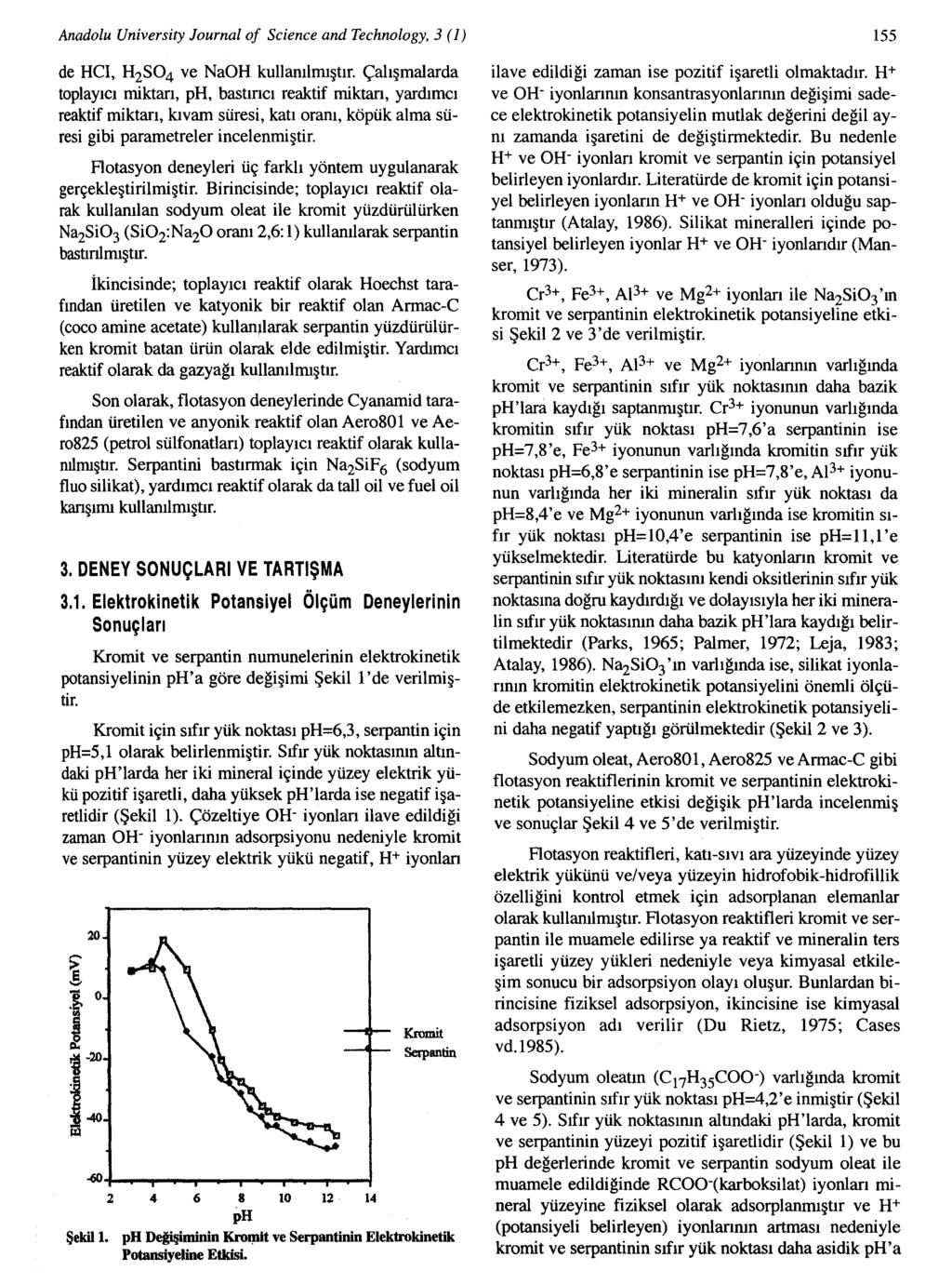 Anadolu University Journal of Science and Technology, 3 (1)