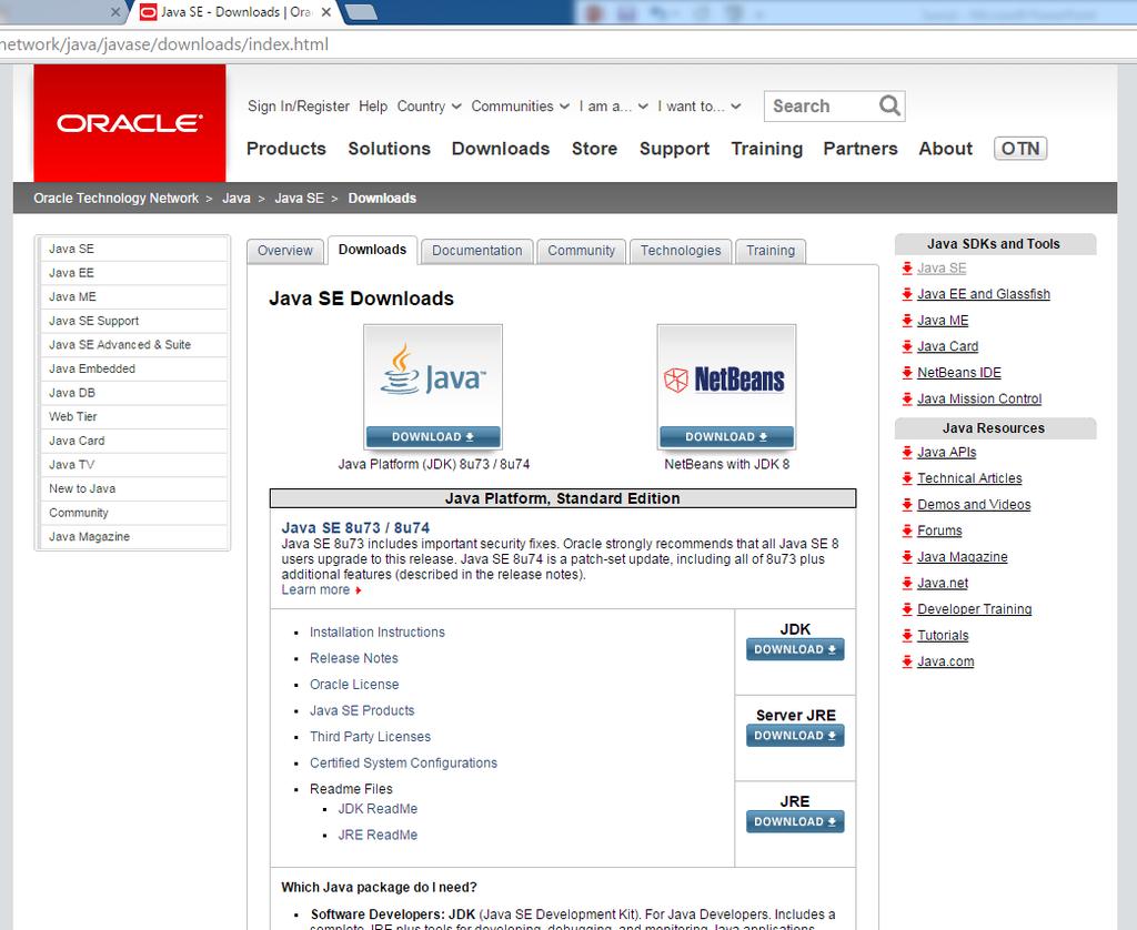 http://www.oracle.com/technetwork/java/javase/downloads/index.html JDK(Java Development Kit): Java kodlarını derlemek için gere kli geliştirme ortamını sunar. İndirmek için : http://java.sun.com/javase/downloads/index.