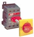 Yük ayırıcıları Emniyet yük ayırıcıları / kesicileri ( 0 konumunda kilitlenebilir) Sarı-kırmızı mandal dahil, pano kapağına montajlı Ith (A) Nominal akımı I(A) (AC22,415V) Kısa devre kapama