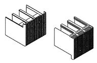 Kompakt tip devre kesiciler Tmax T1-T7 devre kesiciler için aksesuarlar Sabit şalteri soketli veya çekmeceli şalter dönüştürmek için kullanılması gereken komponentler Kullanılan şalter Komponentler