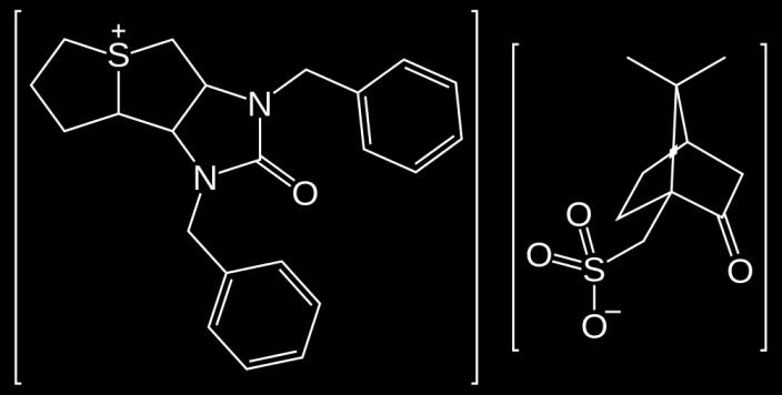 d. Kuaterner Sülfonyum Bileşikleri Trimetafan kamforosülfonat (Trimetafan Kamsilat) ARFONAD 3,5-dibenzyl-4-oxo-8λ 4 -thia-3,5- diazatricyclo[6.3.0.0 2,6 ]undecan-8-ylium (7,7-dimethyl-2- oxobicyclo[2.