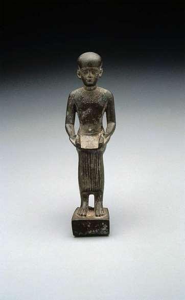 İmhotep Heykeli, MÖ 525-332, bronz, 13,8 x 3,9 x 7,9 cm,