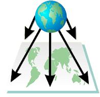 Harita Projeksiyonları Yeryüzünün elipsoite benzer bir şekil olduğu düşünülürse, bu şeklin anlaşılabilir olması için bir düzleme yani haritaya dönüştürülebilmesi gerekir.