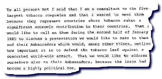 Philip Morris dökimanları: Nikki Hauser Cenevre de tütün üreticisi