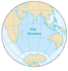 000 km 2 alanıyla Dünya nın büyük olması nedeniyle Türkçe de Büyük Okyanus üçüncü büyük okyanusudur. Hint Okyanusu denizaltı olarak da bilinir.