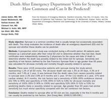 7) ciddi sonuç 25 26 Quinn J, McDermott D, Stiell I, et al. Prospective validation of the San Francisco Syncope Rule to predict patients with serious outcomes. Ann Emerg Med 2006;47(5):448 54.