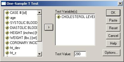 SPSS te Tek-örneklem t-testi Analyze Compare Means One-Sample T Testi seç T est edilecek değişkeni seç. H 0 değerini belirle (Test değeri).