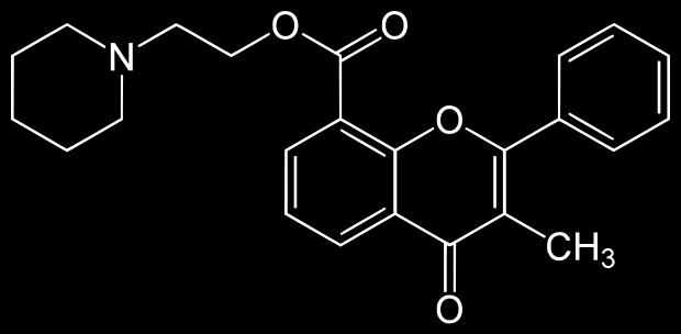 Flavoxate-HCl URISPAS 3-metil-4-okso-2-fenil-4H-1-benzopiron- 8-karboksilik