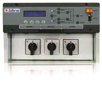 Statik Transfer Switch Info-STS Serisi 1 Faz Giriş - 1 Faz Çıkış Montajlı 19 Rack Opsiyonu TS IEC 60364-7-710 Normuna Uygun Bağımsız kaynaklar arasında kesintisiz geçiş Senkron / Asenkron transfer