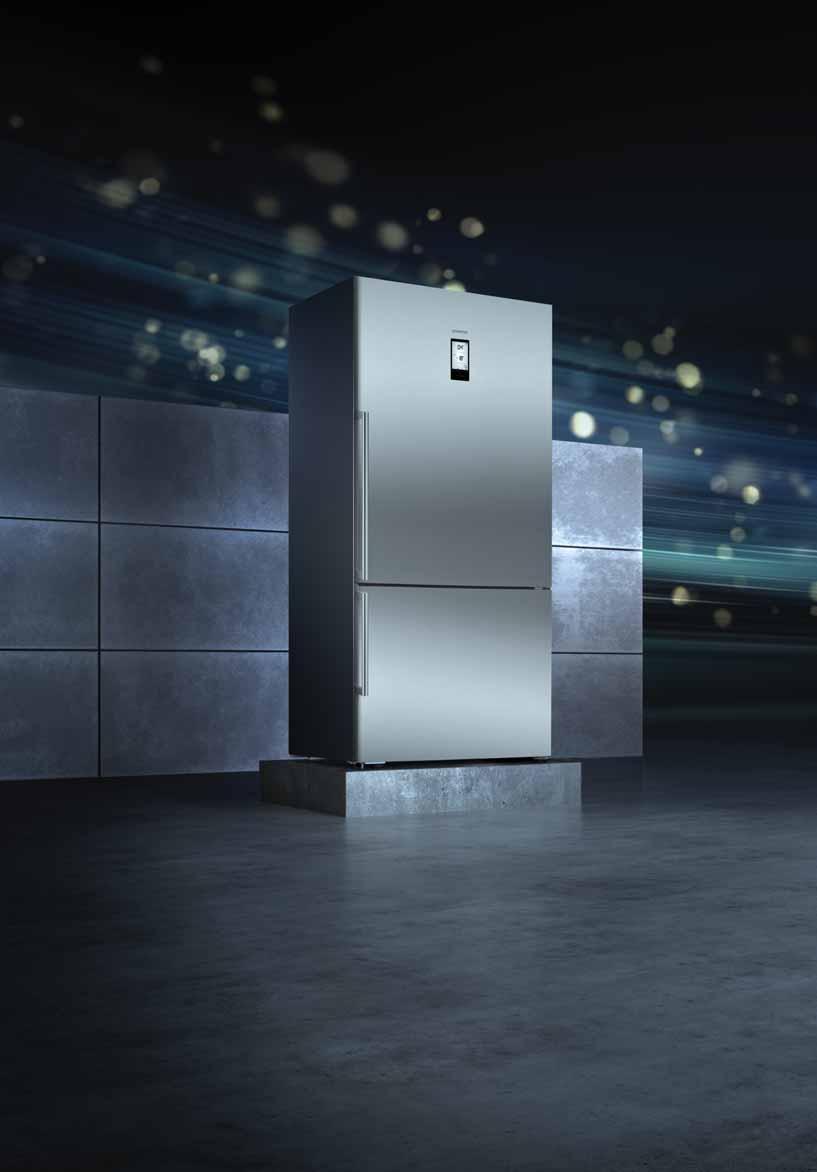 nofrost Alttan Derin Donduruculu XL ve XXL Buzdolapları XXL nofrost Buzdolabı KG 86 NAI 42 N Kolay temizlenebilir inox iq500 Sınıfının en büyük net hacmine sahip XL ve XXL buzdolapları.