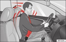 Güvenlik 80 Emniyet kemerlerinin koruyucu fonksiyonu Şek. 90 Emniyet kemerlerini düzgünce takan sürücüler ani frenleme durumunda öne fırlamaz.