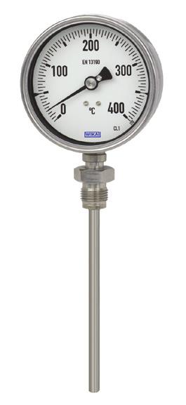 Mekanik sıcaklık ölçümü Bimetal termometre Model 55, EN 13190 uyarınca yüksek kaliteli proses versiyonu WIKA veri sayfası TM 55.01 Diğer onaylar için 7.