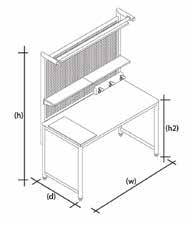 Raflar Shelfs : 18 mm MDF Üçlü takım tezgahlarının farklı kombinasyonları da yapılabilir.