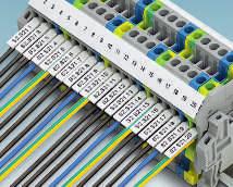 Yüksüklü iletken etiketleri Yazdırma: MARKALAMA sistemi İletken ve kablo markalama UV BLUEMARK 0,5 ile 2,5 mm² arası kesitlerde kablo yüksükleri, yazı alanı: 15 x 4 mm Yüksükler BLUEMARK ile
