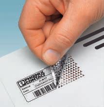 1 2 UniCard yapıştırma cihaz etiketi Yazdırma: MARKALAMA sistemi Cihaz markalama 1 2 Rulolar için termal transfer Baskısız veya müşteri talebine göre baskılı Koruma etiketi, örneğin anma değeri