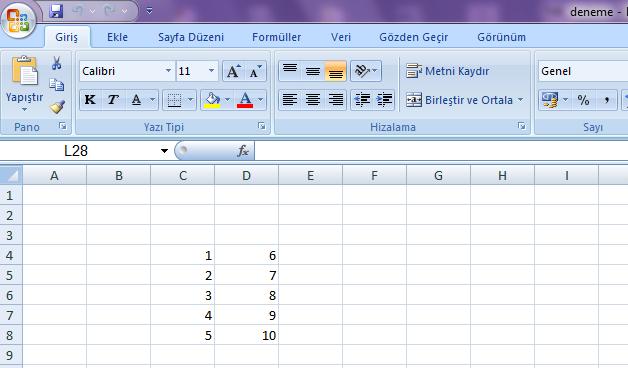Excel ile Veri AlışVerişi Excel den veri okutmak amacıyla xlsread fonksiyonu kullanılır.