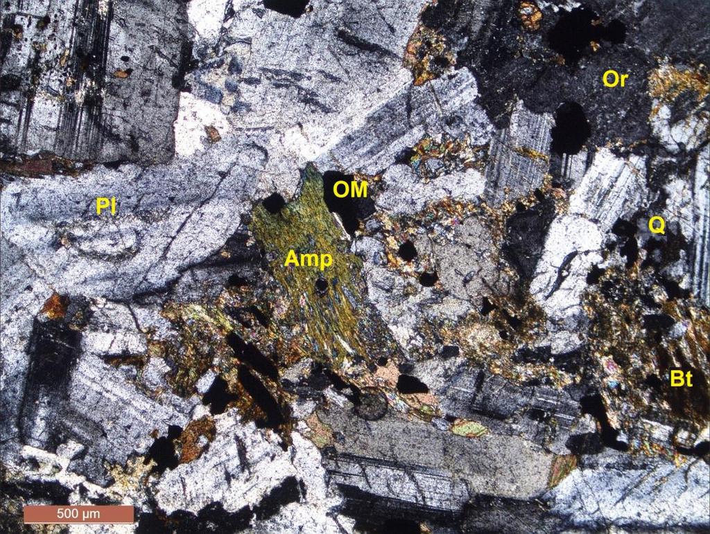 56 tüm kristalli, ince- orta taneli bir dokuya sahiptir. Hidrotermal alterasyon sebebi ile epidotlaşma, serizitleşme ve killeşme gelişmiştir.