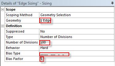 Alt ekranda beliren Edge Sizing in özeliklerinden Number of Divisions değeri olarak