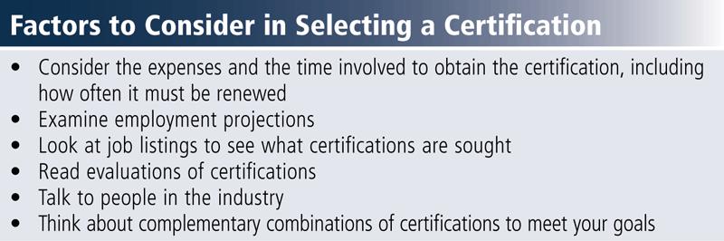 Sertifikasyon Bir sertifikasyonun seçilirken dikkatli