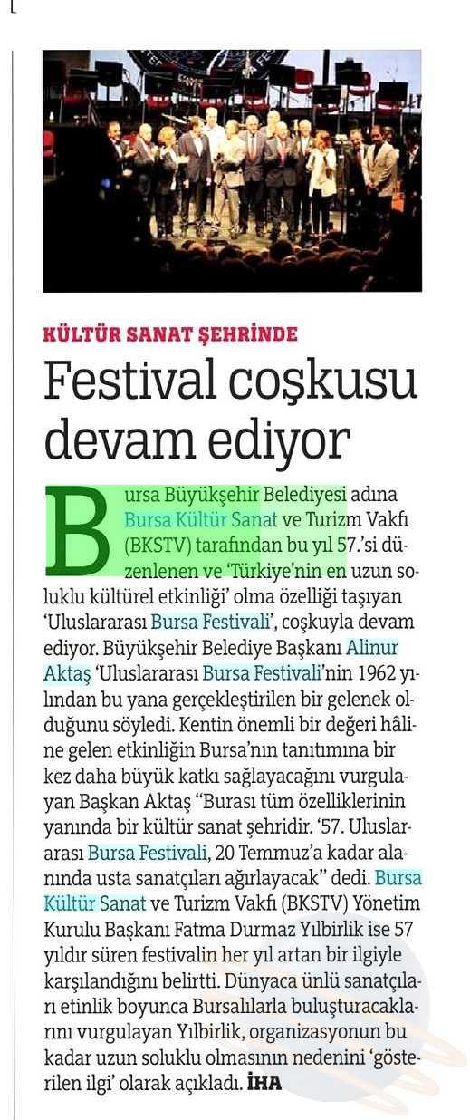 FESTIVAL COSKUSU DEVAM EDIYOR Yayın Adı : Türkiye