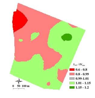 (a) (b) (c) Şekil 4.47 Toprakta tn içeriğinin farklı dönemlerdeki zamansal değişim oranları (Kırmızı ve tonları: azalma bölgeleri, gri: değişim olmayan bölgeler, yeşil ve tonları: artma bölgeleri) a.