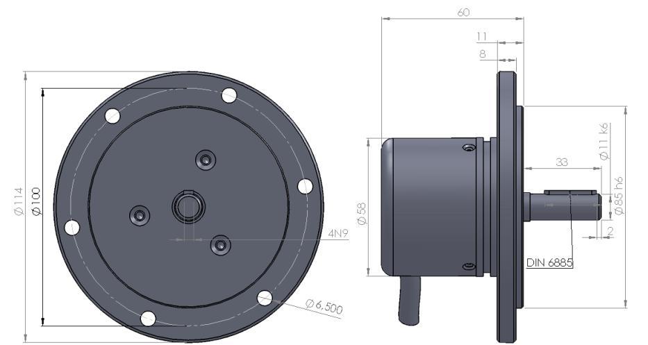 MECHNICL DIMENSIONS Clamping Flange