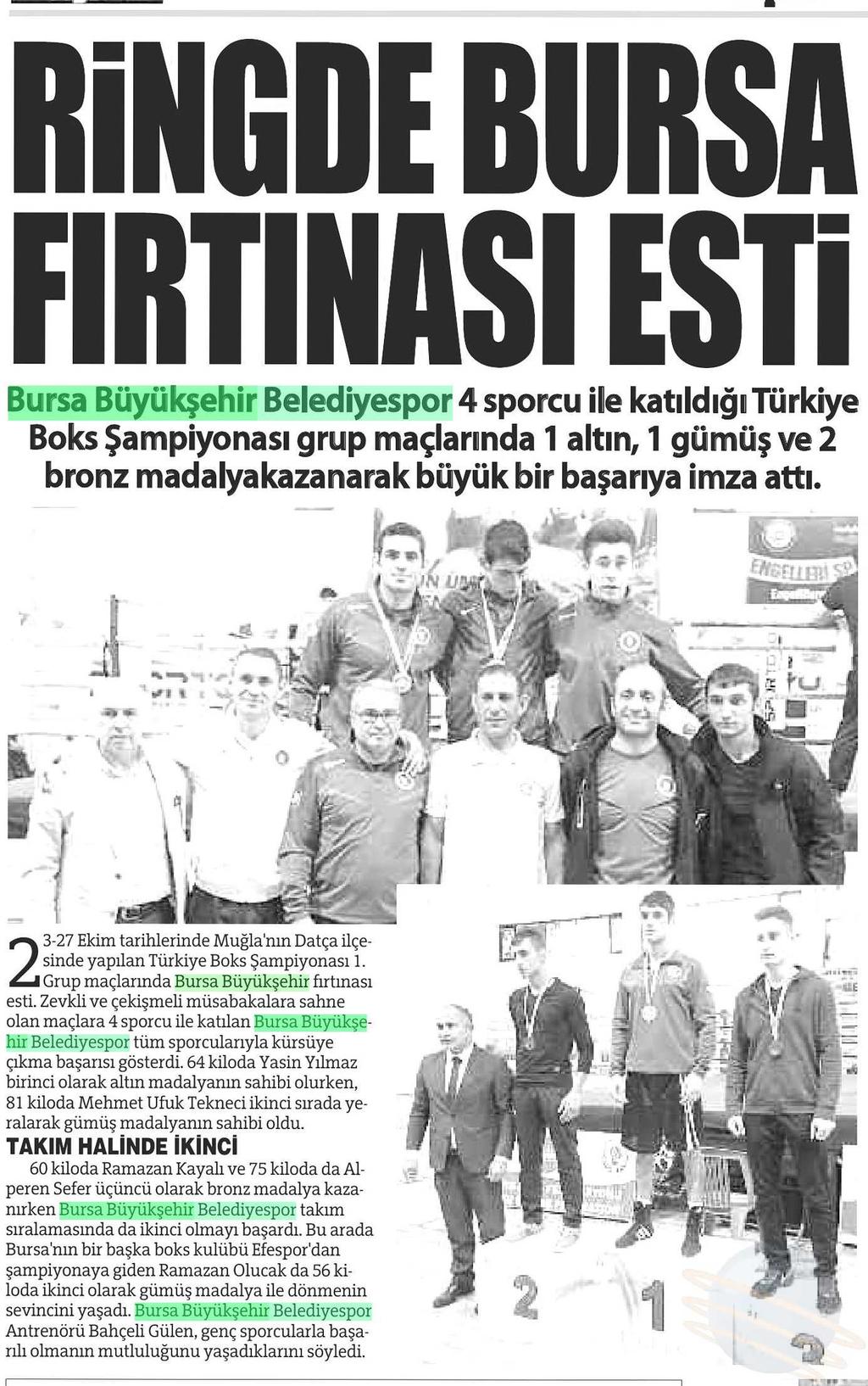 RINGDE BURSA FIRTINASI ESTI Yayın Adı : Bursa'da