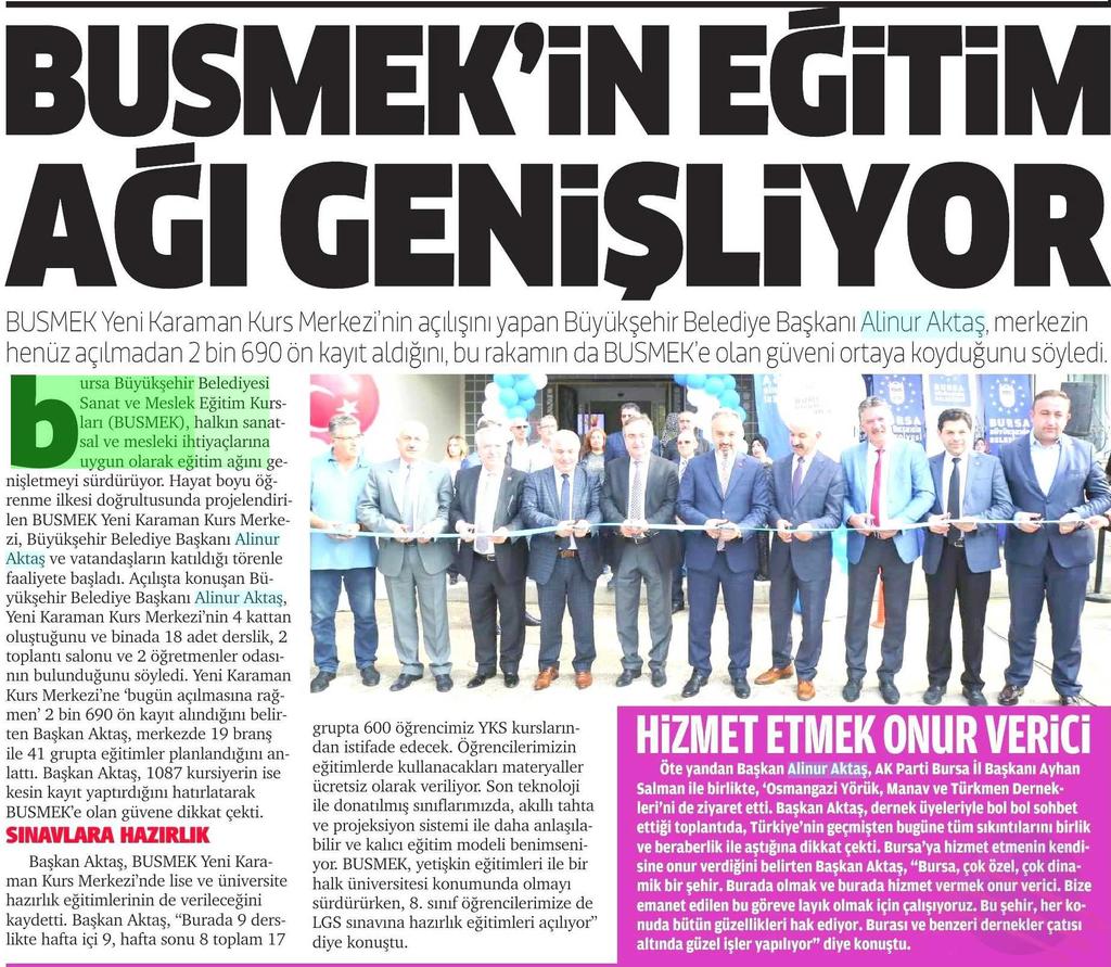 BÜYÜKSEHIR BELEDIYESI TARAFINDAN HAYAT BOYU ÖGRENME ILKESI DOG.