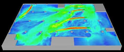 Velocity gradients due fresh air fans, smoke exhaust fans and jet fans are monitored.