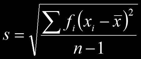 i = Frekans değeri x i =