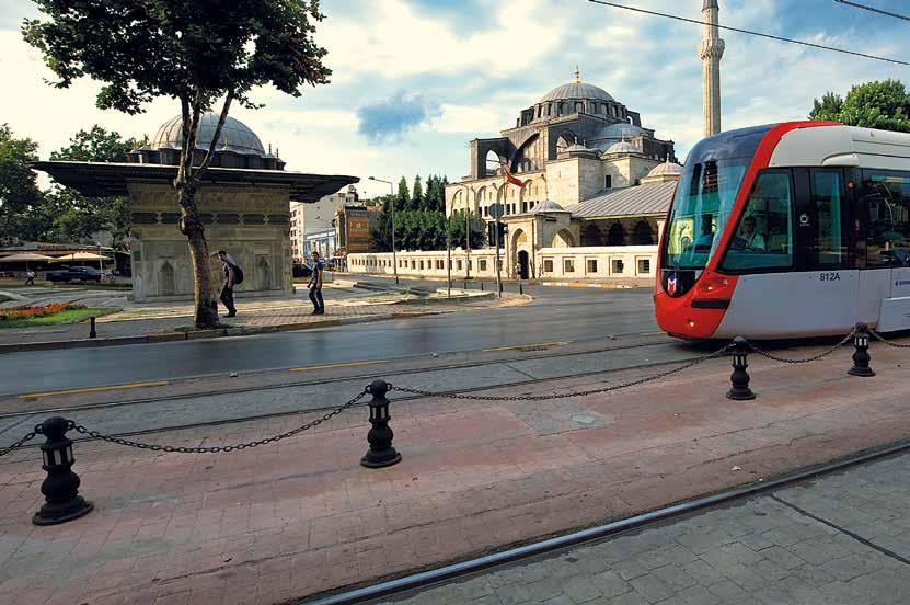 The first stage of the line was built between Sirkeci and Aksaray and opened in 1992. The line connecting to Topkapı and Zeytinburnu directions was later extended to Eminönü Station.