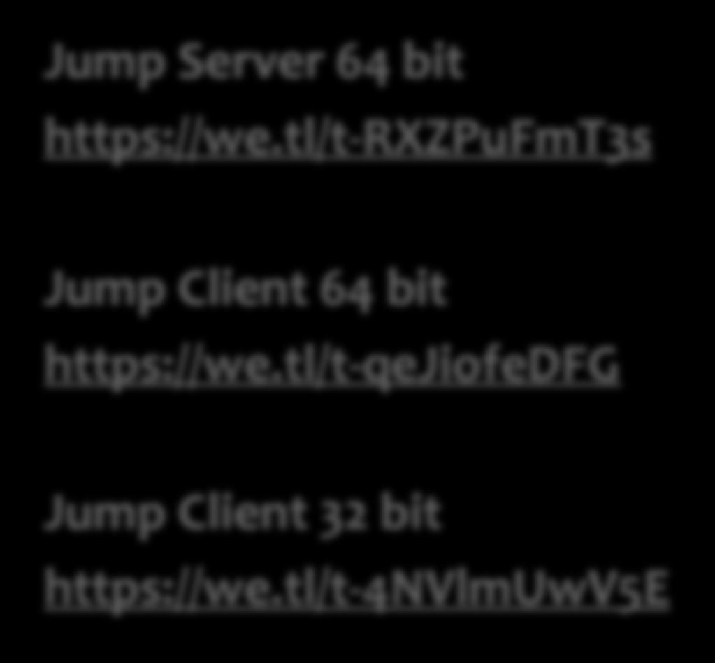 İndirme Linkleri 1 JUMP Kurulum Dosyaları Jump Server 64 bit